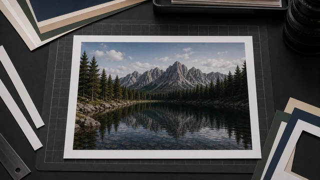 Photo print aligned inside a clean border frame.
